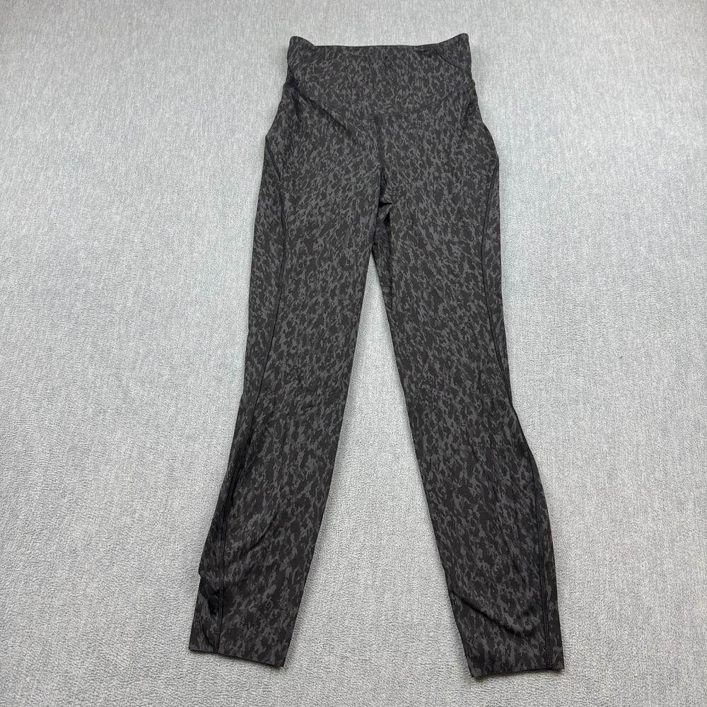 Lululemon Leggings Womens 4 Gray Camo Base Pace High-Rise Tight 25" Gym Workout